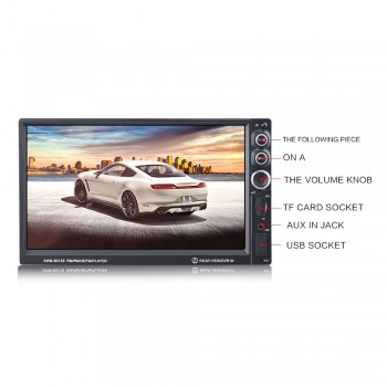 Autoradio 2 Din General Car 7 inch LCD Touch Screen auto Radio stereo Player Bluetooth Car Audio Support Rear View Camera USB