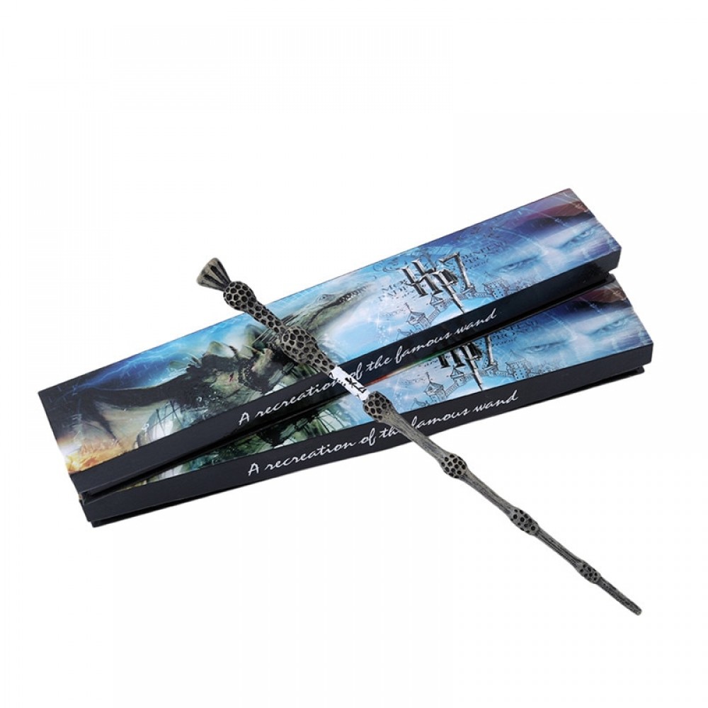 Colsplay New Arrive Metal/Iron Core Albus Dumbledore Old Wand/ Harri Potter Magic Magical Wand/ Elegant Ribbon Gift Box Packing