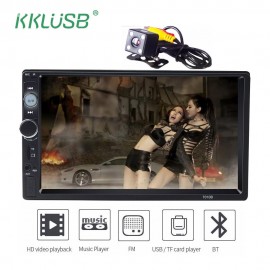 2 Din Autoradio Bluetooth 7 Inch Touch Screen Car Stereo Car Audio Autoradio FM/MP5/USB/AUX Charger Rear View Camera Car Radio