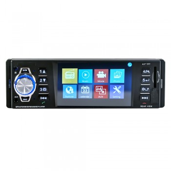 4.1 Inch 1 Din HD Bluetooth Car Stereo Radio Auto MP3 MP5 Audio Player Support USB FM TF AUX Reverse Rearview Camera