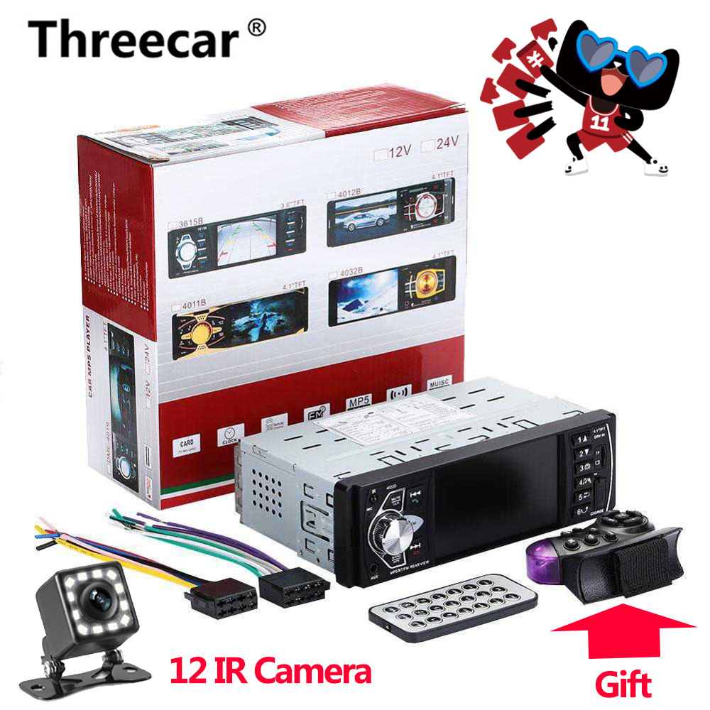 car radio 1 din 4022d Car Radio Auto Audio Stereo FM Bluetooth 2.0 Rear View Camera usb aux Steering Wheel Remote Control