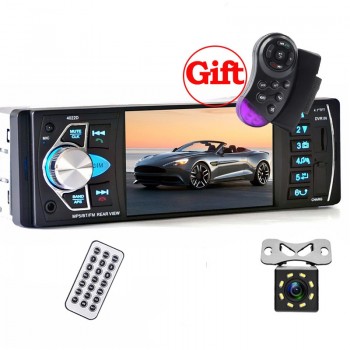 car radio 1 din 4022d Car Radio Auto Audio Stereo FM Bluetooth 2.0 Rear View Camera usb aux Steering Wheel Remote Control