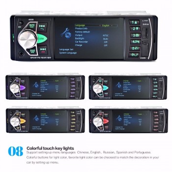 car radio 1 din 4022d Car Radio Auto Audio Stereo FM Bluetooth 2.0 Rear View Camera usb aux Steering Wheel Remote Control