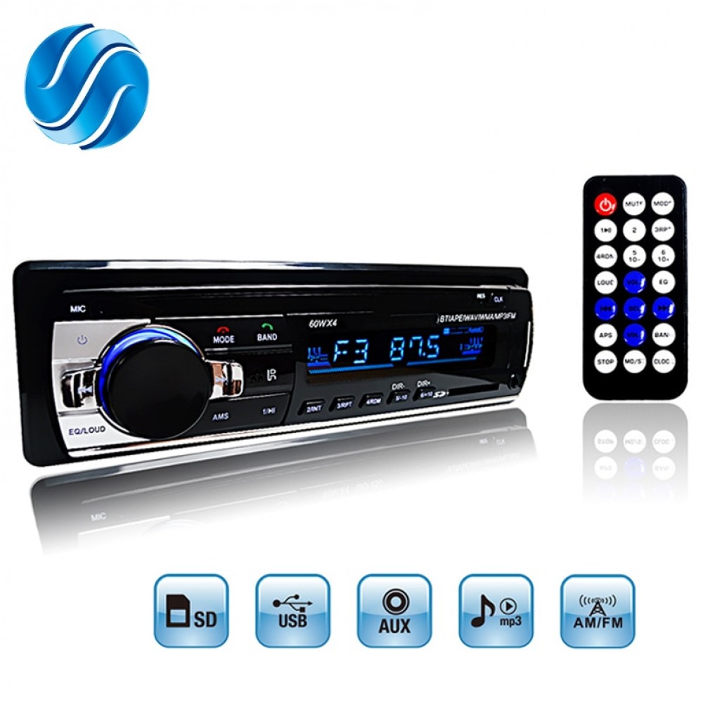 Viecar  Car Radio Stereo MP3 Player Digital Bluetooth 60Wx4 FM Audio Music USB / SD with In Dash AUX Input
