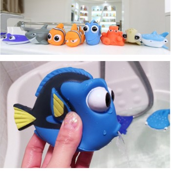 8pcs/set Baby Bath Toys Kids Funny Soft Rubber Float Spray Water Squeeze Toys Tub Rubber Bathroom Play Animals For Children #TC