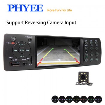 4 Auto Radio Car Stereo 1 Din Bluetooth Autoradio MP5 HD Video Player MP3 USB TF Aux Remotes In-dash Head Unit PHYEE VX-4202ABT