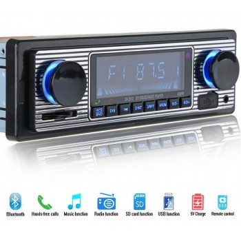 by DHL/Fedex 10pcs Bluetooth Vintage Car Radio MP3 Player Stereo USB AUX Classic Car Stereo Audio