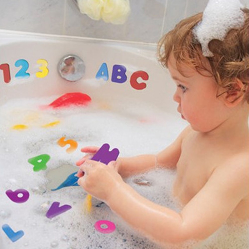 Baby 36Pcs/Sets Alphanumeric Letter Bath Funny Toy Puzzle Soft EVA Kids Babies Toys New Early Educational Kids Tool Bathing Toys