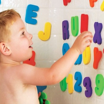 Baby 36Pcs/Sets Alphanumeric Letter Bath Funny Toy Puzzle Soft EVA Kids Babies Toys New Early Educational Kids Tool Bathing Toys