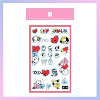 New Hot BT21 Stickers Fashion DIY Craft Photo Album Kpop BTS Stationery Bangtan Boys Scrapbooking For Baby Gifts