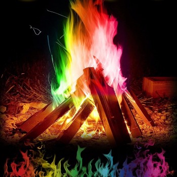 10/15/25g Mystical Fire Magic Tricks Coloured Flames Bonfire Sachets Fireplace Pit Patio Toy Professional Magicians Pyrotechnics