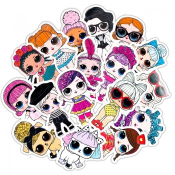 70PCS LOL Dolls Toy Sticker Cartoon Sexy Girl Sticker Set For Children Travel Case Bicycle Laptop Notebook Kid Anime Stickers