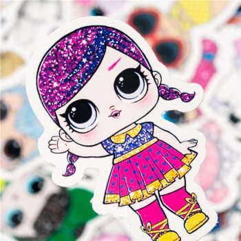 70PCS LOL Dolls Toy Sticker Cartoon Sexy Girl Sticker Set For Children Travel Case Bicycle Laptop Notebook Kid Anime Stickers