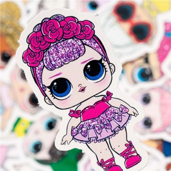 70PCS LOL Dolls Toy Sticker Cartoon Sexy Girl Sticker Set For Children Travel Case Bicycle Laptop Notebook Kid Anime Stickers