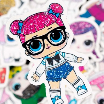 70PCS LOL Dolls Toy Sticker Cartoon Sexy Girl Sticker Set For Children Travel Case Bicycle Laptop Notebook Kid Anime Stickers
