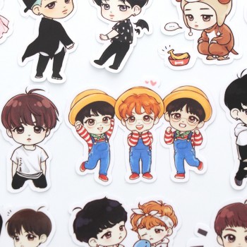Cartoon BT21 Stickers Bangtan Boys BTS Decal Self Adhesive Stickers Photo Laptop Phone Decor Scrapbook