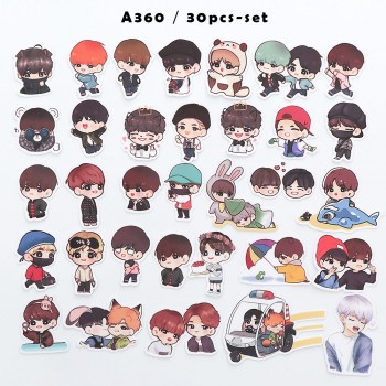 Cartoon BT21 Stickers Bangtan Boys BTS Decal Self Adhesive Stickers Photo Laptop Phone Decor Scrapbook