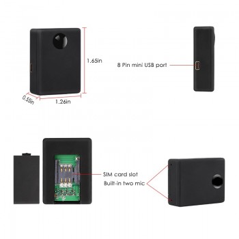 N9 GSM Listening Device In Acoustic Alarm Mini GSM Spy Device Voice Surveillance System Quad Band 2 Mic 12-15 Days Standby time
