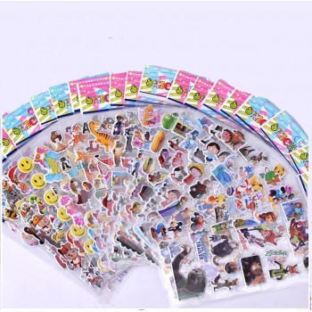 20pcs/lot Children 3D Puffy Stickers Cars Animals Fish Boys Gift Teachers Reward Supplies Kids Early Learning Toys