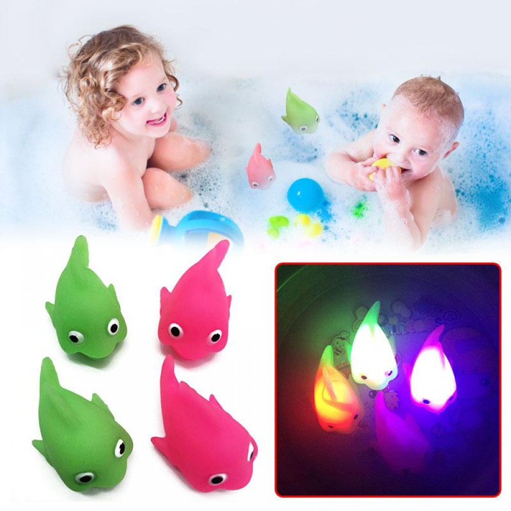 Baby Bath Flashing Light Toys Water Reaction Flashing Baby Bathroom Toys LED Lamp Bath Toys