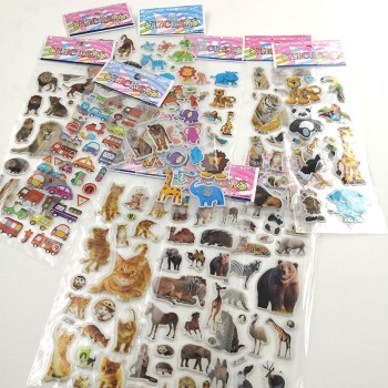 10Sheets Different 3D Cute Cartoon Stickers Toys Pegatinas Funny Toy For Children On Scrapbook Phone Laptop Gifts Animals Tiger