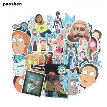 35 Pcs Rick And Morty Cartoon Pvc Waterproof Sticker For Luggage Skateboard Phone Laptop Moto Trunk Guitar Car DIY Stickers