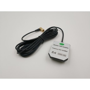 external GPS Glonass Dual antenna,high gian active patch ceramic antenna,GNSS antenna,SMA male Bend connector