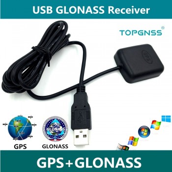 TOPGNSS USB GPS GLONASS Receiver 8030 GNSS chip design USB GLONASS antenna ,G- MOUSE 0183NMEA,replace BU353S4