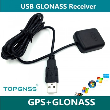 TOPGNSS USB GPS GLONASS Receiver 8030 GNSS chip design USB GLONASS antenna ,G- MOUSE 0183NMEA,replace BU353S4