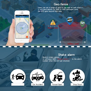 TK905 Waterproof Car GPS Tracker Magnet Vehicle GPS Locator Real Time Lifetime Free Tracking/APP 5000mAh Battery Standby 90Days