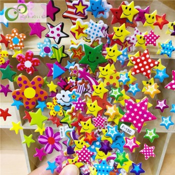 10 Sheets 3D Puffy Stickers Star Boys Girls Gift Toys for Children Teachers Reward Supplies Kids Early Learning Toys GYH