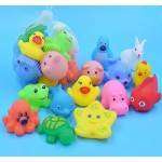 13pcs/lot Baby Bath Toys Animal Rubber Duck Kids Bathroom Water Play Toy Floating Squeeze Sound Squeaky Bathing Toys