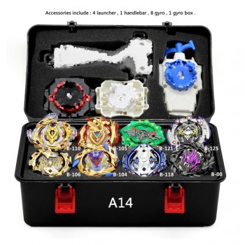New 16 Styles Metal Beyblade BurstLauncher And Box Toys Arena Sale Bursting Gyroscope Emitter Spinning Bey Blade