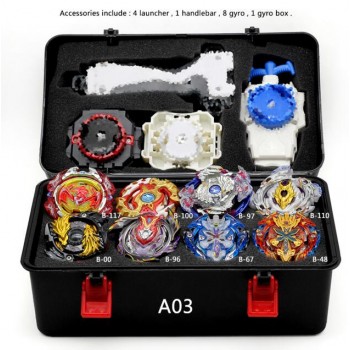 New 16 Styles Metal Beyblade BurstLauncher And Box Toys Arena Sale Bursting Gyroscope Emitter Spinning Bey Blade