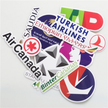 New Style 52Pcs Airline Logo High Quality Stickers Aviation Travel Trip For Suitcase Laptop Decal Fashion DIY Waterproof Sticker