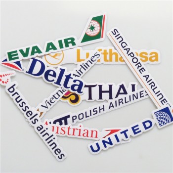New Style 52Pcs Airline Logo High Quality Stickers Aviation Travel Trip For Suitcase Laptop Decal Fashion DIY Waterproof Sticker