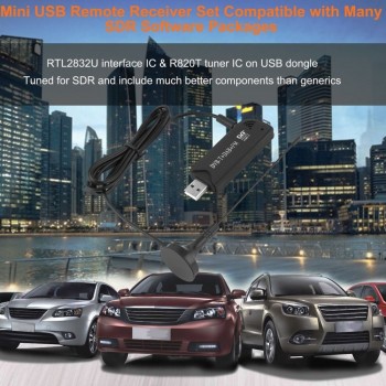 Mini USB RTL-SDR amp; ADS-B Remote Receiver Set Low-Cost Software Defined Radio Compatible with Many SDR Software Packages J25C27