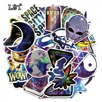42pcs Mixed Galaxy  Stars Dream Anime Cartoon Stickers for  Luggage Laptop Skateboard Car Motorcycle Bicycle Sticker
