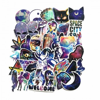 42pcs Mixed Galaxy  Stars Dream Anime Cartoon Stickers for  Luggage Laptop Skateboard Car Motorcycle Bicycle Sticker