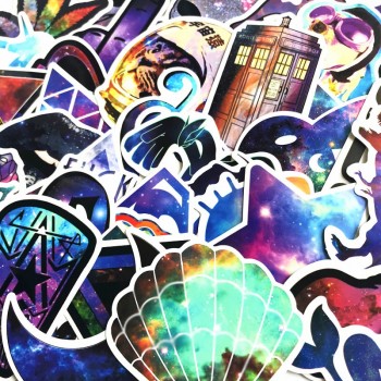 42pcs Mixed Galaxy  Stars Dream Anime Cartoon Stickers for  Luggage Laptop Skateboard Car Motorcycle Bicycle Sticker