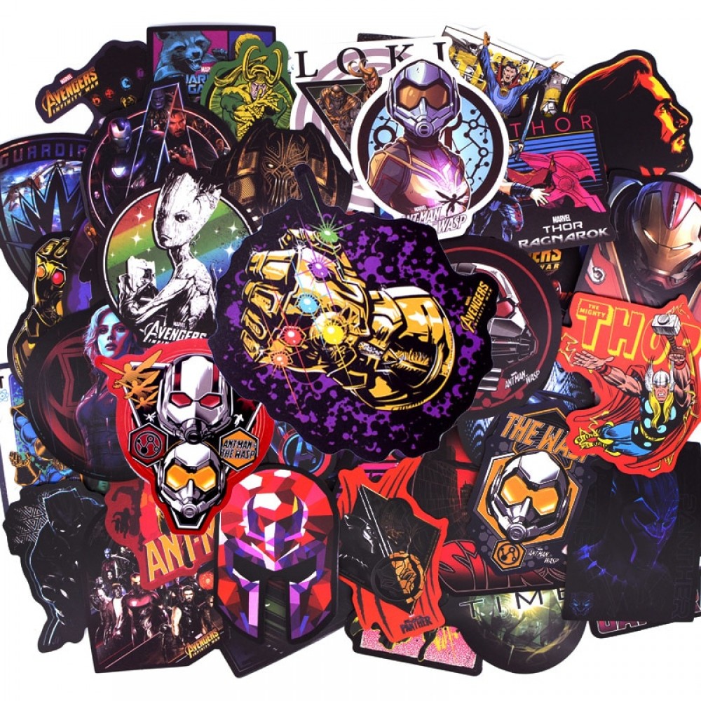 108pcs/pack Super hero Thanos Stickers Kids Toy Avengers Sticker for Luggage Laptop Skateboard Moto Car Guitar Fridge Sticker