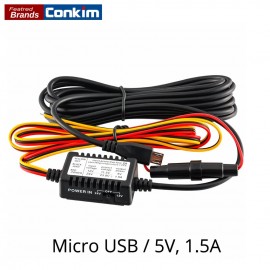 Conkim Universal Micro USB Top Quality Hard Wire Kit 5V 2A Parking Guard Mount For DVR Dash Camera Low Voltage Protection 3.5M