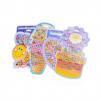 4pcs/set Cartoon Reward Crystal Stickers Toy Wonderful Children Stickers Earring