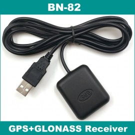 USB GLONASS GPS receiver Dual GNSS receiver module antenna,FLASH,laptop PC,1.5m,BN-82,better than BU-353S4