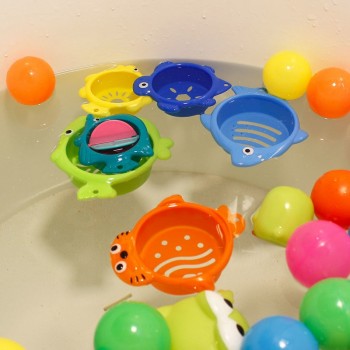 6Pcs/set Baby Float Water Classic Bathing Swimming Educational Toys for Children Plastic Fish Animal Funny Game for the Bathroom