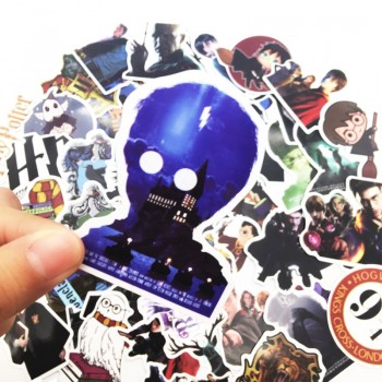 52 PCS Harry Potter Hogwarts Stickers Cartoon Waterproof DIY Decals Sticker for Fridge Suitcase Stationery Developer Decor