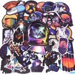 100pcs Pretty Galaxy Universe Astronaut Stickers for Luggage Laptop Decal Skateboard Stickers Bicycle Car Guitar Fridge Sticker