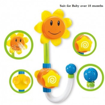 Baby Funny Water Game Bath Toy Sunflower Faucet Shower Baby Bath Spout Play Swimming Bathroom Toys Summer Bathing