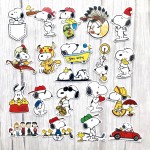 20Pcs Funny Cute Snoopy Stickers for Laptop Car Styling Phone Luggage Bike Motorcycle Mixed Cartoon Pvc Waterproof cartoon decal