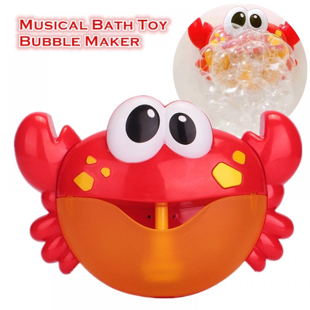 Baby Toys Bath Bubble Maker Machine Tub Music Bubble Bathtub Soap Machine Blower Bath Toys Crabs For Children Water Toy oyuncak